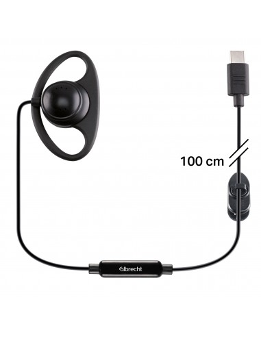 Auricular tipo D Tectalk biz 100cm