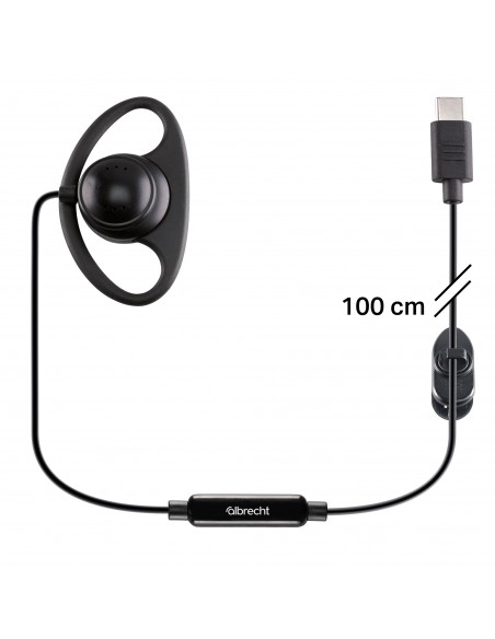 Auricular tipo D Tectalk biz 100cm