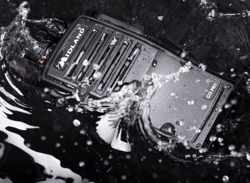 Walkie Talkie Midland mojado