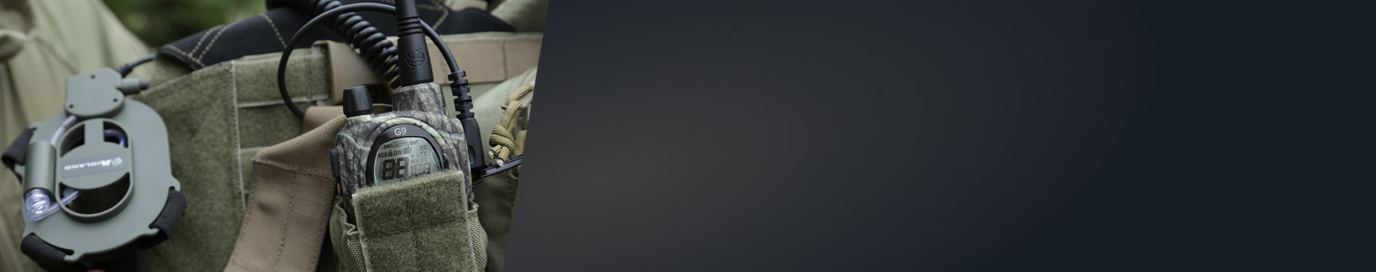 Accesorios Midland en una partida de airsoft